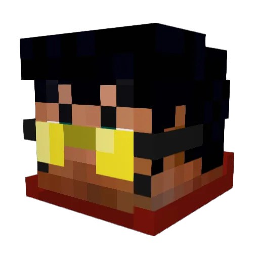 AbsolutYago Minecraft avatar head, 3D render