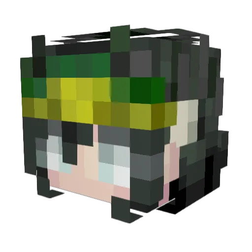 AbsoluteLandfill Minecraft avatar head, 3D render