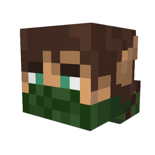 Absolute_Xero_Z Minecraft avatar head, 3D render