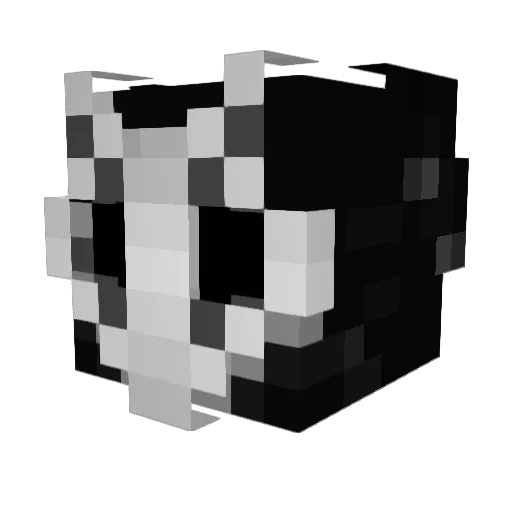 AbsolutelyN01 Minecraft avatar head, 3D render