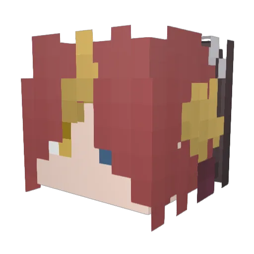 Absolutely_Fran Minecraft avatar head, 3D render