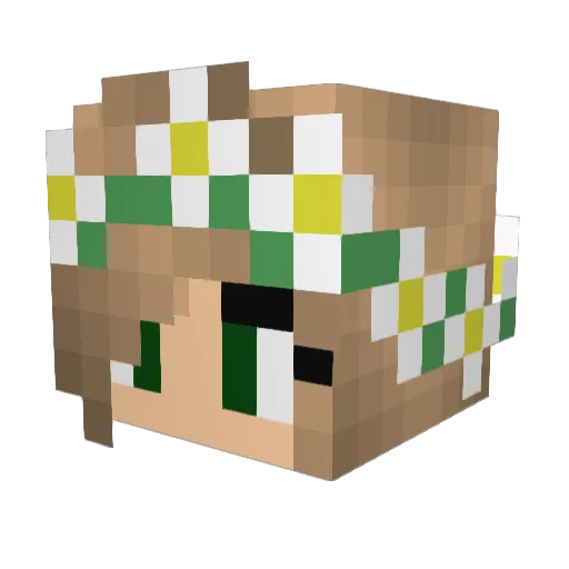 Absolutey Minecraft avatar head, 3D render