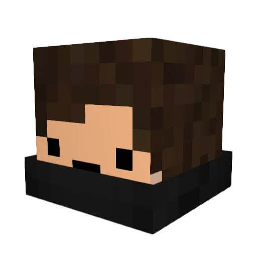 Absolution101 Minecraft avatar head, 3D render