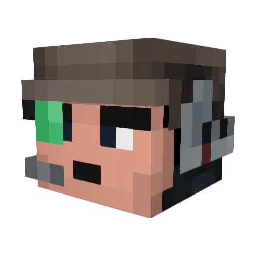 AbsorbentHeart5 Minecraft avatar head, 3D render