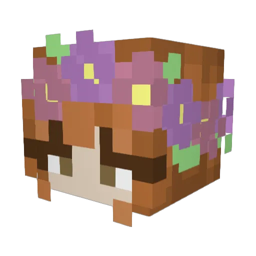 AbstersLive Minecraft avatar head, 3D render
