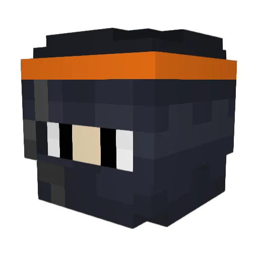 AbstractNinja Minecraft avatar head, 3D render