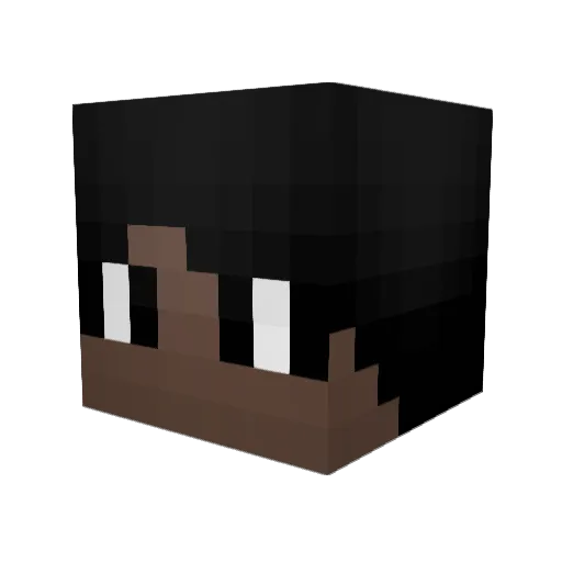 Abstract_OvO Minecraft avatar head, 3D render