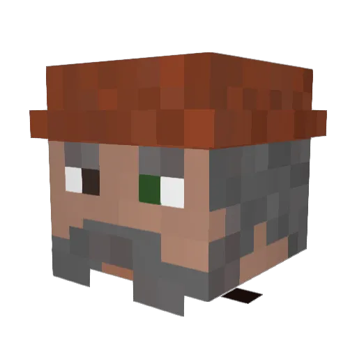 Abstral Minecraft avatar head, 3D render
