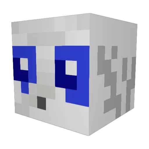 Abstregus Minecraft avatar head, 3D render