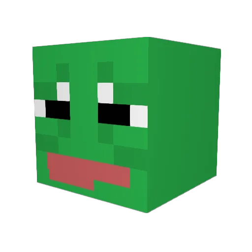 Abstuz Minecraft avatar head, 3D render