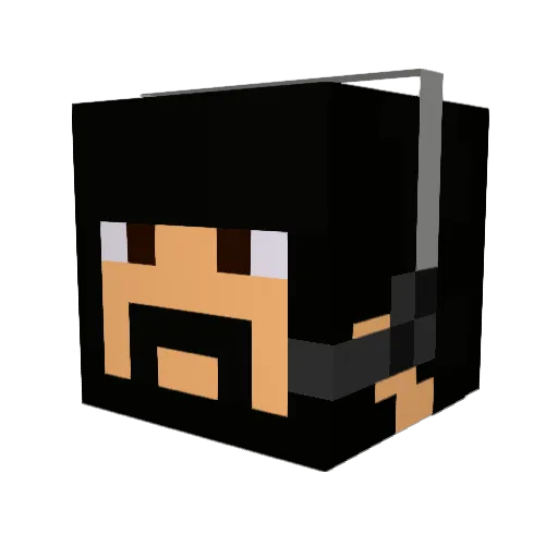 AbsurdJerd Minecraft avatar head, 3D render
