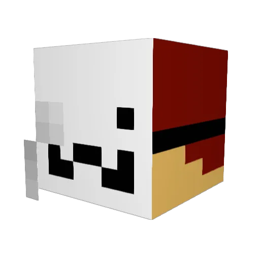 AbsurdReality Minecraft avatar head, 3D render