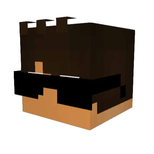 Absx123 Minecraft avatar head, 3D render