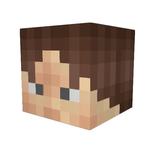Absyla Minecraft avatar head, 3D render