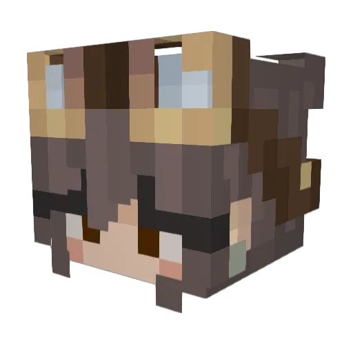 AbsynthxX Minecraft avatar head, 3D render