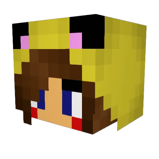 Absyyyy Minecraft avatar head, 3D render