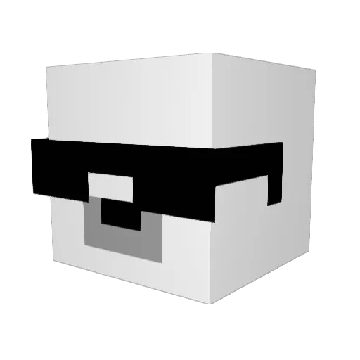 Abtrat Minecraft avatar head, 3D render