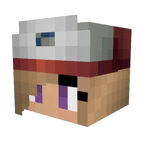 Abu72 Minecraft avatar head, 3D render