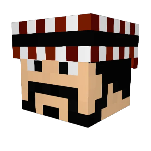 Abu7mD502 Minecraft avatar head, 3D render