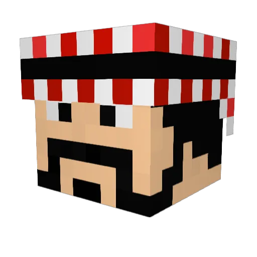 Abu7mzh Minecraft avatar head, 3D render