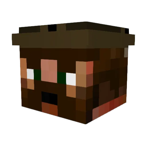 Abu9ale7 Minecraft avatar head, 3D render