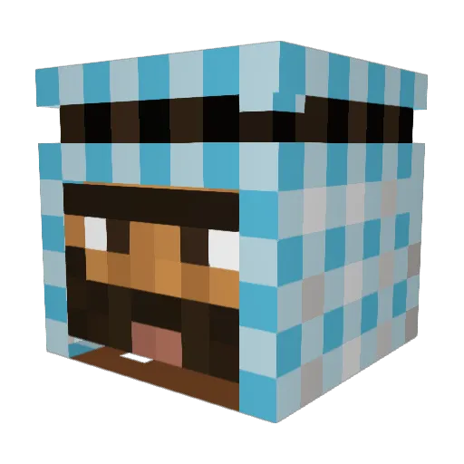 AbuNeekNation Minecraft avatar head, 3D render