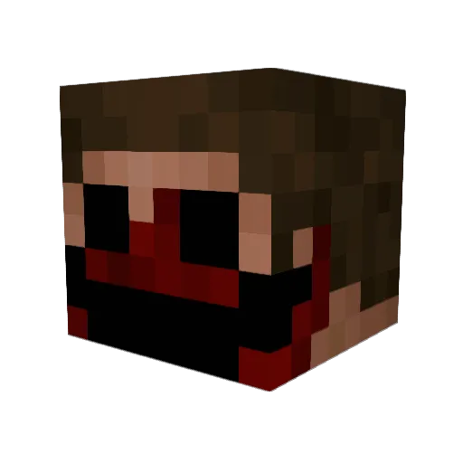 Abu_Bott Minecraft avatar head, 3D render