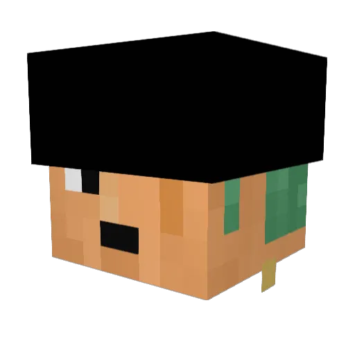 Abucekk Minecraft avatar head, 3D render