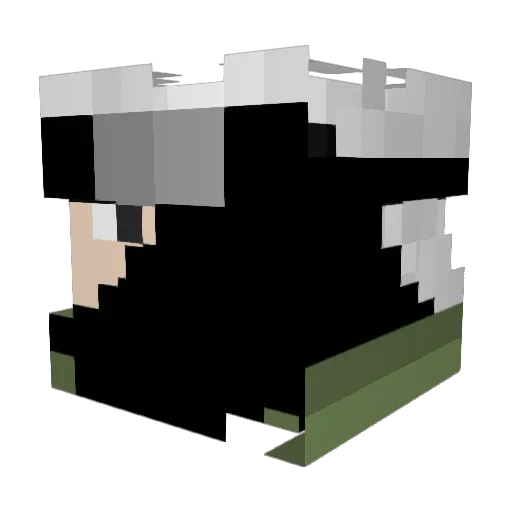 AbudIQ Minecraft avatar head, 3D render