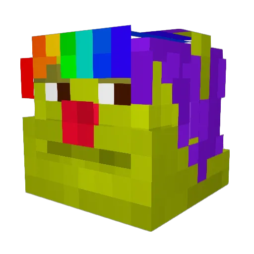 AbuelaBad Minecraft avatar head, 3D render