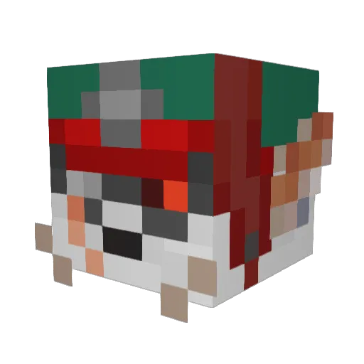 AbueloAlbus Minecraft avatar head, 3D render