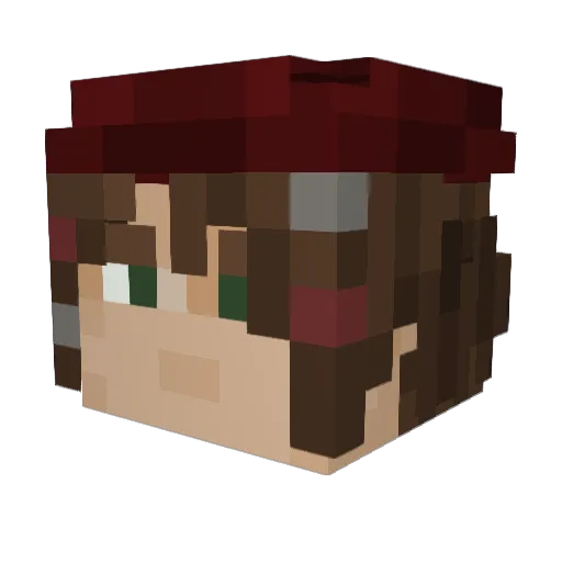 Abulinn Minecraft avatar head, 3D render
