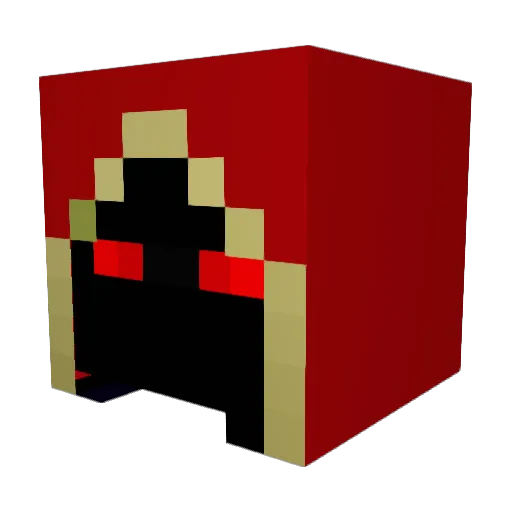 Abunko Minecraft avatar head, 3D render