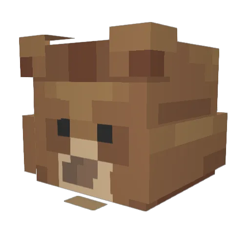 Abuns Minecraft avatar head, 3D render