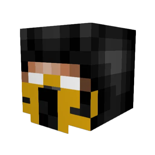 AbusedBurger Minecraft avatar head, 3D render