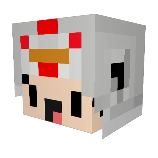 Abusiii Minecraft avatar head, 3D render