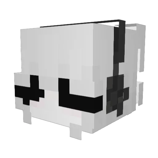 Abusiive Minecraft avatar head, 3D render