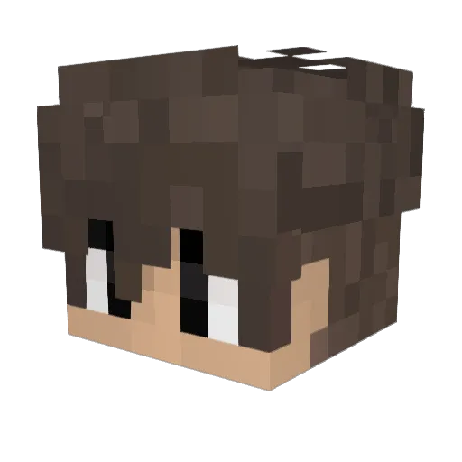 Abusiv Minecraft avatar head, 3D render