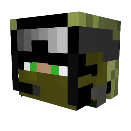 AbusiveAmerica Minecraft avatar head, 3D render