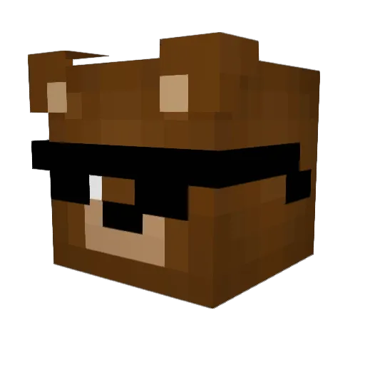 AbusiveGinger Minecraft avatar head, 3D render