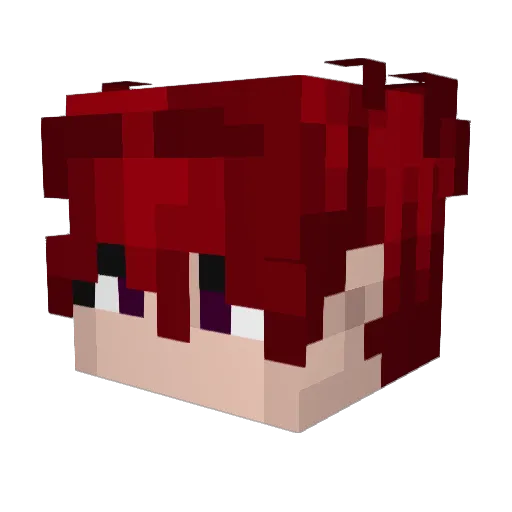 Abustinn Minecraft avatar head, 3D render