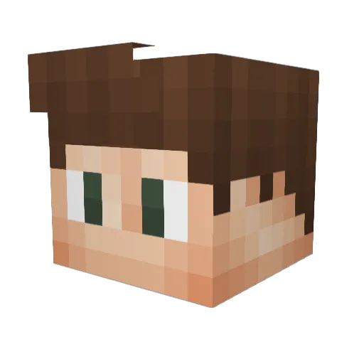 Abvilon Minecraft avatar head, 3D render