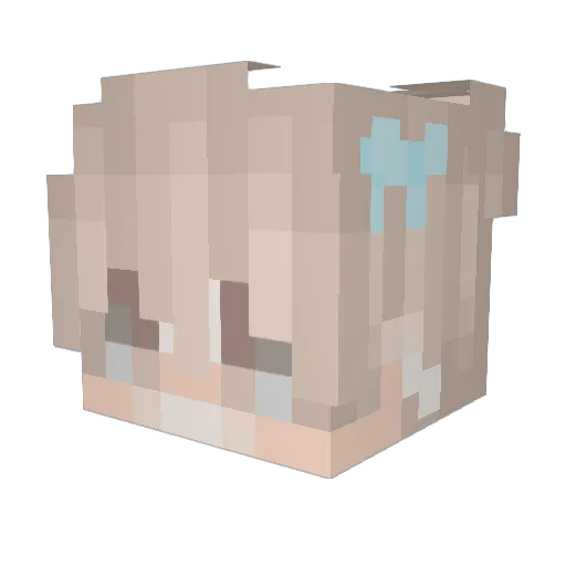 Abwertender Minecraft avatar head, 3D render