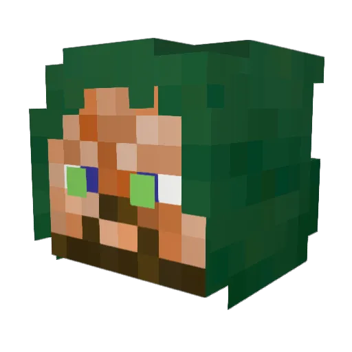 Abyc3 Minecraft avatar head, 3D render
