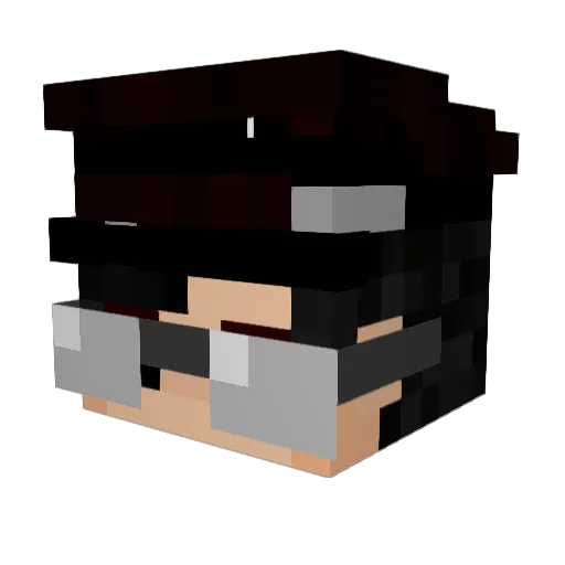 Abyecto Minecraft avatar head, 3D render