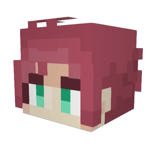 Abylss_ Minecraft avatar head, 3D render