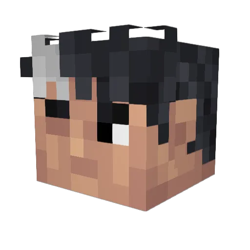 Abyrias Minecraft avatar head, 3D render