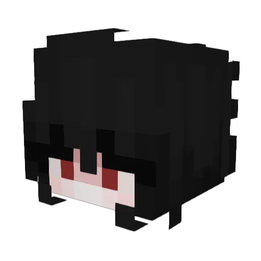 AbyssAngelx Minecraft avatar head, 3D render