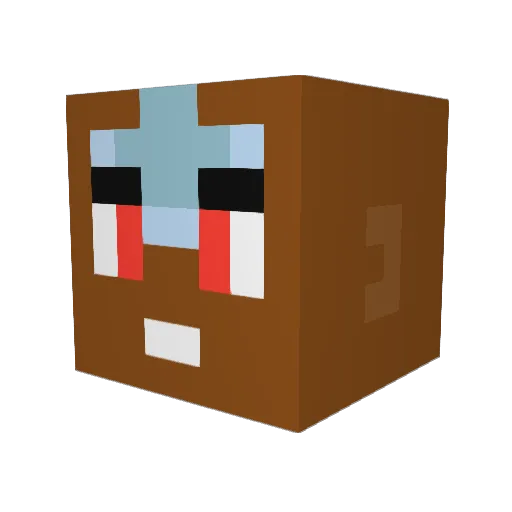 AbyssBBC Minecraft avatar head, 3D render