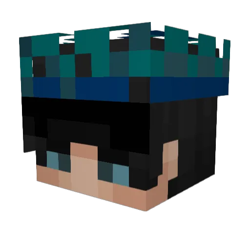 AbyssHere Minecraft avatar head, 3D render